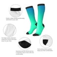 thumbnail image 3 of Naloa blue green colors Knee Socks, High Socks Long Stretchy Sock Women Knee High Stocking, Long Socks for Women, 3 of 6