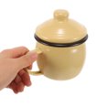 thumbnail image 5 of Taza esmaltada Taza esmaltada Taza decorativa esmaltada Taza esmaltada casera Taza de agua con tapa, 5 of 5