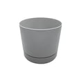 thumbnail image 2 of Maceta Con Plato Escurridor Duraware Elipse 10.5 Pulgadas  Terminado Fibroso Gris Perla, 2 of 4