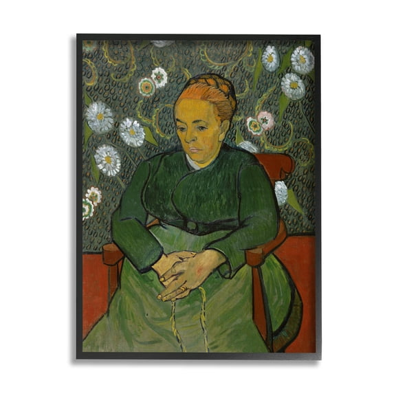 La Berceuse Portrait Madame Roulin Van Gogh Botanical & Floral Painting Black Framed Art Print Wall Art