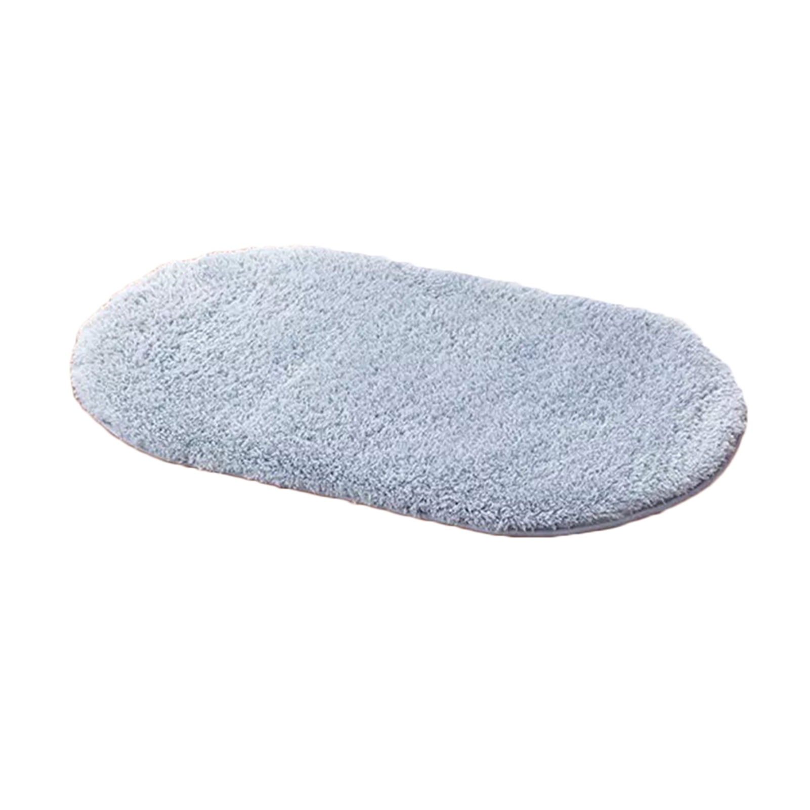 Non Slip Shaggy Soft Microfibers Bath Mat for Bathroom Rug Water Absorbent Carpet, Oval Shape