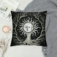 thumbnail image 2 of COMIO Tree Of Life Throw pillow Covers And Moon Pillow Covers Kids Teens Bedroom Decor Black And White Cushion;Covers Gothic Bohemian Flower Galaxy Stars Decorative, 2 of 5