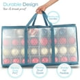 thumbnail image 4 of Hearth & Harbor Large Christmas Ornament Storage Box With Adjustable Dividers - Plastic Ornament Storage Container For 128 Holiday Ornaments or Decorations Plastic 1 Pack, 4 of 8