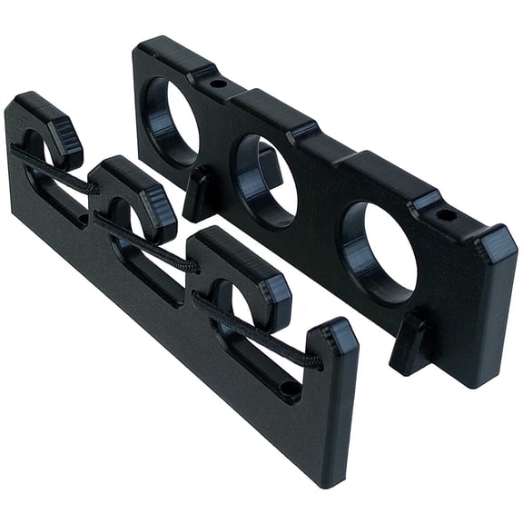 3 Fishing Rod Holder Vertical Console Boat Wall Rack Bungee BLACK