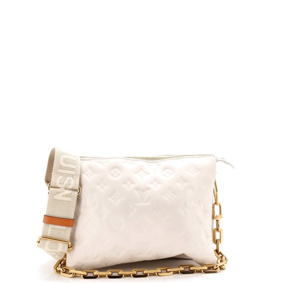 Pre-Owned Coussin Bag Monogram Embossed Lambskin PM By Rebag