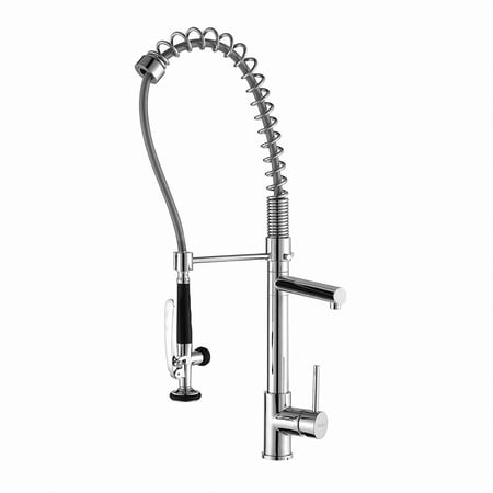 Kraus Commercial Style Single Handle Pull Down Pre-Rinse Sprayer Kitchen (Best Industrial Style Kitchen Faucet)