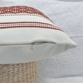 thumbnail image 5 of Cotton Woven Designer Throw Pillow Cover, Rust Brown & Off White, 20x20 inches | Square Cushion Covers with Geometric Design Set of 2, 5 of 7