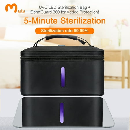 Omats Uvc Led Sanitizer Bag with Germguard 360 – Sanitize Your Personal Items Quickly and Easily!
