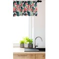 thumbnail image 3 of Ambesonne Floral Valance Pack of 2, Flower Illustration Leaves, 54"X12", Dark Coral Dark Teal, 3 of 4