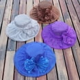 thumbnail image 3 of ruhuadgb Faux Pearls Flower Decor Organza Bucket Hat Thin Elegant Sun Cap Fashion Accessories, 3 of 8