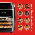 thumbnail image 2 of Aria Air Fryers 10qt Air Fryer Oven, Black - Touchscreen, Rotating Rotisserie, Dehydration Mode, 2 of 11