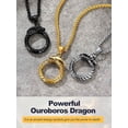 thumbnail image 6 of Leander Punk Chameleon/Eagle/Dragon/Hawk/Wolf Necklaces for Men Women, Retro Black Stainless Steel Animal Pendant Personalized Jewelry Gift Cool Necklace with 22 Inch Chain, 6 of 6