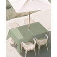 thumbnail image 3 of 52x70 Inch Outdoor Tablecloth with Umbrella Hole Zipper Rectangle Sage Green Burlap Texture Rectangular Tablecloths Outside Waterproof Farmhouse Vintage Sage Green Patio Table Cover for Picnic Party, 3 of 8