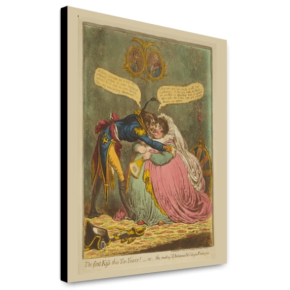 Canvas Print: The First Kiss This Ten Years! - Or - The Meeting Of Britannia