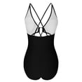 thumbnail image 6 of One Piece Swimsuits for Women Built-in Padded Cups Halter Neck Cut Out Monokini High Cut Bathing Suits Lace Up Front Backless Flattering Beachwear, 6 of 7