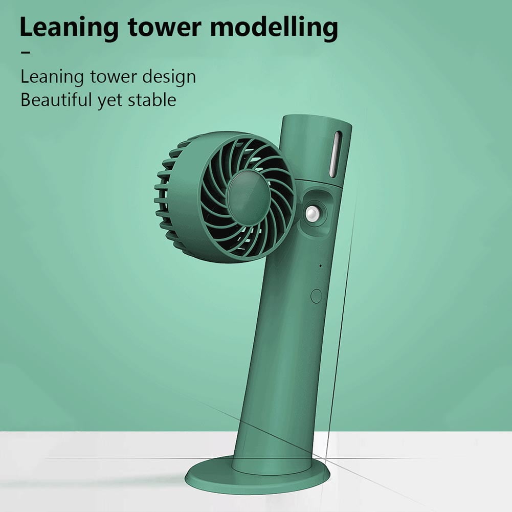 Lowestbest Portable Fan, Three-in-One Handheld Fan with Spray and Colorful Lights