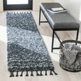 thumbnail image 3 of SAFAVIEH Pro Lux Marie Geometric Shag Area Rug, Blue/Ivory, 5' x 8', 3 of 9