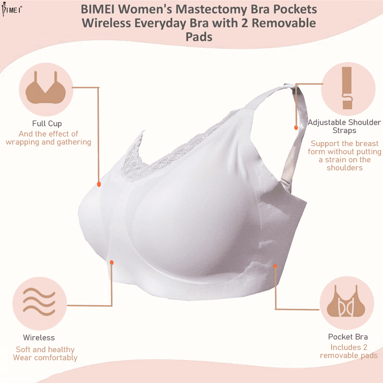 Bimei Seamless Mastectomy Bra For Women Breast Prosthesis With
