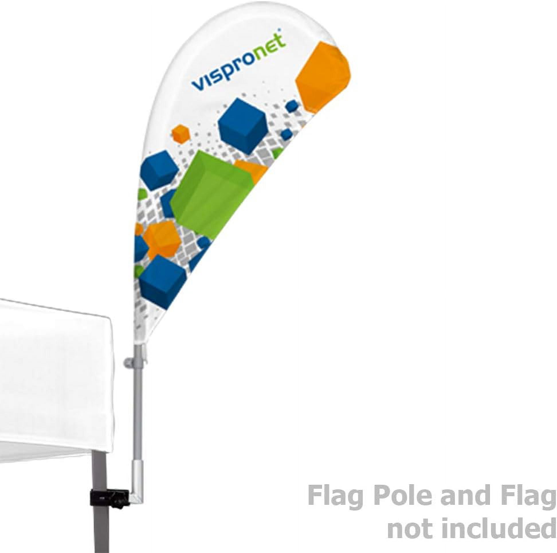 Vispronet 90 Degree Feather Flag Holder for Canopy Tents, Attaches to 1.3" Canopy Tent Legs, Fits S, XS, XXS Feather Flags