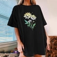 thumbnail image 2 of Drses Womens Summer Tops Oversized Tshirt Flower Graphic Tees Short Sleeve Shirts Summer Casual Loose Flower Plant Shirts Tops, 2 of 5