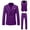 Purple, variant on Men's 2 Piece Suit Elegant Solid Double Breasted Slim Fit Tuxedo Suit with Blazer and Pants Purple