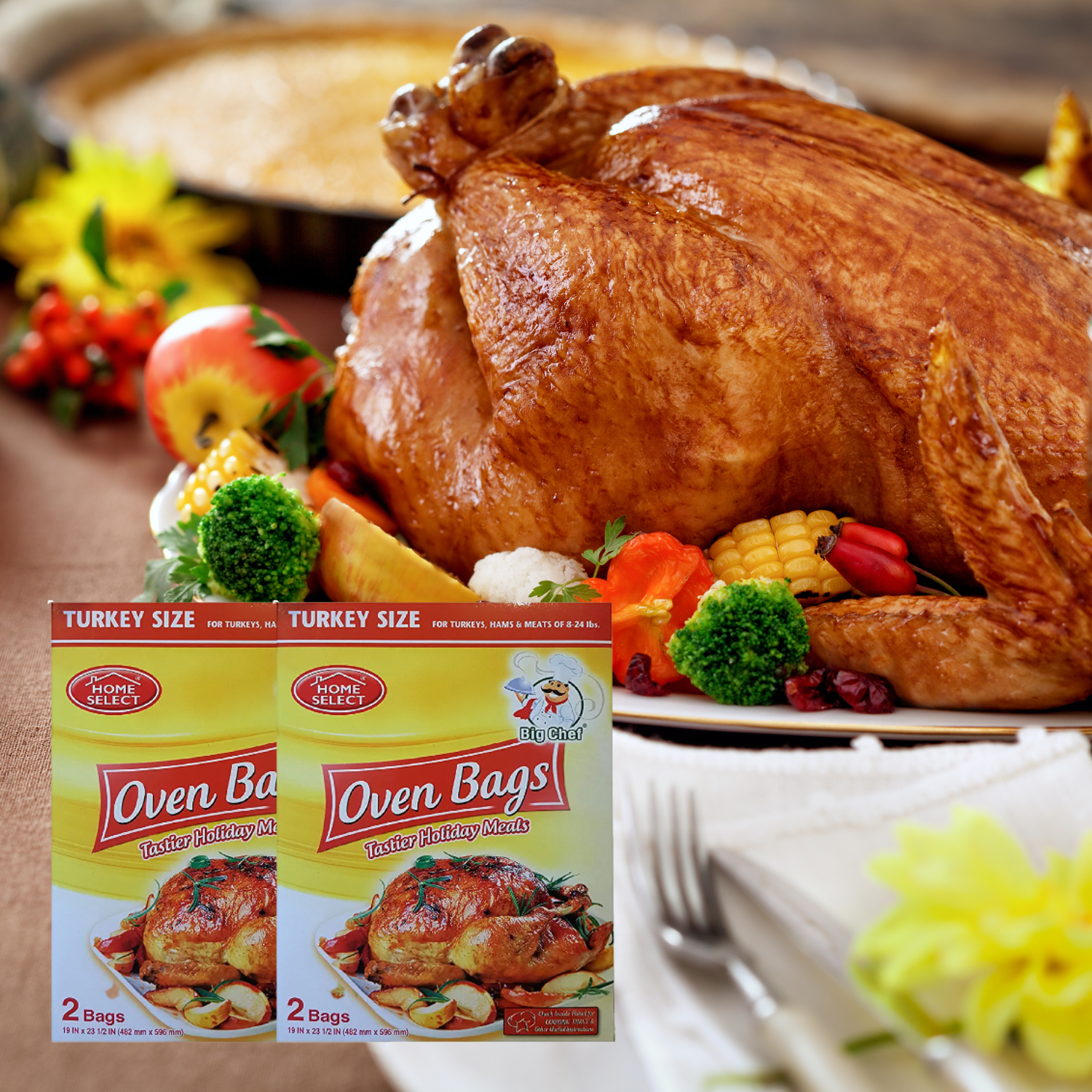 Large Oven Bag for Turkey Roasting Cooking,(19.5*25.5 inches