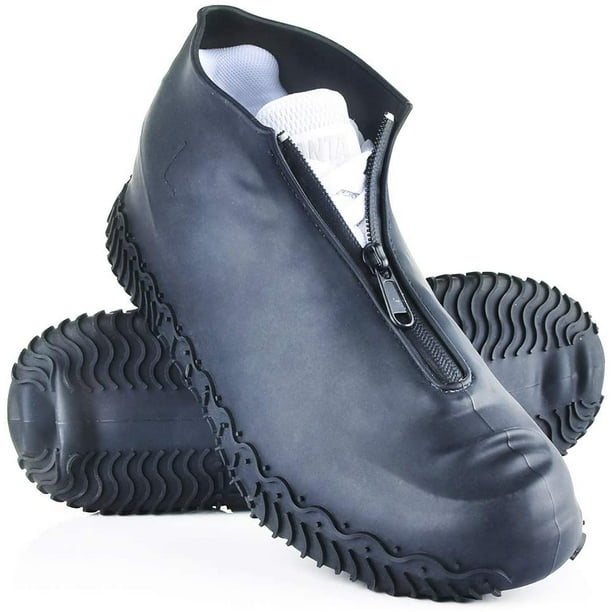 1 Paire De Couvre-chaussures Imperméables En Silicone, Fond