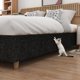 thumbnail image 5 of Alfombrilla autoadhesiva de 15.7 x 80 pulgadas, color negro para cubrir los arañazos de los gatos, protectores de muebles de gatos, protector de muebles antiarañazos, gris y blanco para sofá, 5 of 6