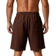 thumbnail image 4 of Sewkxo Men's Baggy Sweat Shorts 7" Cotton Summer Athletic Casual Shorts with Pockets,Coffee M, 4 of 8