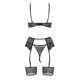 thumbnail image 4 of Gibobby Lencería sexy Conjunto de lencería Sexy con botones de Metal para mujer, ropa de dormir de cintura alta, ropa de dormir de dos piezas(Negro, XL), 4 of 5