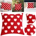 thumbnail image 4 of Funda Almohada Suave Con Bordado Corazón 2 Uds. Patrón 18x18 Pulgadas Decorativa para El Día San Valentín, 4 of 9