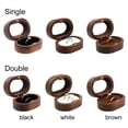 thumbnail image 6 of Oval Wooden Jewelry Box Ladies Lover Ring Display Box Engagement Wedding Couples Ring Storage Holder Love Gift Bead Case black1-Single, 6 of 6