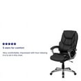 thumbnail image 2 of Flash Furniture Hansel High Back Folding Black LeatherSoft Executive Swivel Office Chair with Arms, 2 of 5