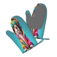 thumbnail image 5 of Gaeub Colorful Sunglasses Dog Print Oven Mitts and Potholders BBQ Gloves,Oven Mitts with Silicone, Non-Slip Cooking Gloves for Cooking Baking Grilling (2 Count), 5 of 6