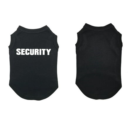 TURNTABLE LAB Dog Black Security Puppy Clothes T-Shirt Coat Vest Top Apparel Costumes
