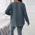 thumbnail image 4 of Endives Womens Sweater Casual Knit V Neck Solid Color Tops Lightweight Long Sleeve Tops Womens Plus XL-5XL, 4 of 6