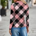 thumbnail image 3 of Women's Polo Shirt Long Sleeve Tops Collared Button Down Golf Tee Casual Spring Summer Work T Shirts Pink S, 3 of 4