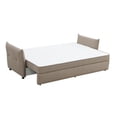 thumbnail image 3 of ACME Irina Fabric Upholstered Sofa with Full Size Sleeper and 4 Pillows in Beige, 3 of 9