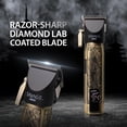 thumbnail image 2 of Savage Professional Hair Clippers for Men, Diamond-Like-Carbon Fixed Blade, Ceramic Moving Blade, Zinc Alloy Body, 180 Minute Runtime, LCD Screen, 7500/9000 RPM Settings, 4 Adjustable Cutting Lengths, 2 of 7