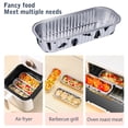 thumbnail image 4 of Freidora de aire desechable Bandeja de lata Papel de aluminio Caja de lata para hornear Bandeja para barbacoa (Blanco 10 piezas), 4 of 5