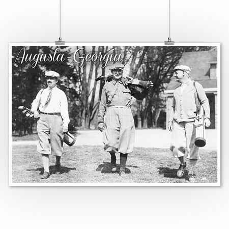 Augusta, Georgia - Men Heading out to the Golf Course - Lantern Press Photograph (9x12 Art Print, Wall Decor Travel (Best Golf Course Photos)