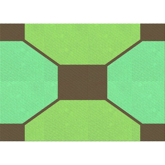 Ahgly Company Tapis d'Intérieur Lavable en Machine Rectangulaire Vert Transitionnel Oignon Vert, 2 Pieds x 3 Pieds