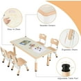 thumbnail image 4 of Arlopu Kids Table and 4 Chairs Set, Toddler Arts & Crafts Play Activity Table & Chairs, Adjutable Height Toddler Furniture, 4 of 9