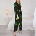 thumbnail image 4 of Bingfone Womens Pajama Sets St. Patrick'S Day8 Print,Long Sleeve Loungewear Pajamas Set-Medium, 4 of 9