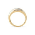 thumbnail image 4 of 14kt Yellow Gold Mens Round Diamond Wedding Band Ring 1/4 Cttw, 4 of 4