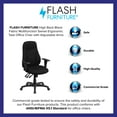thumbnail image 4 of Flash Furniture High Back Black Fabric Multifunction Swivel Ergonomic Task Office Chair with Adjustable Arms, 4 of 12