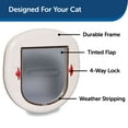 thumbnail image 3 of PetSafe Exterior / Interior Cat Door: Staywell Big Cat 4-Way Locking Pet Door Flap for Large Cats - Tinted Privacy Door - Weatherproof, Durable Door Frame - DIY Easy Install with Hardware Kit Included, 3 of 9