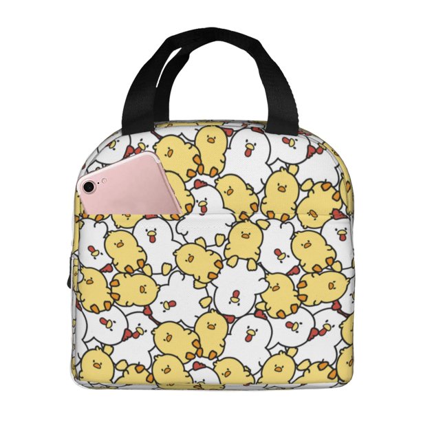 Balery Cartoon Chicken Bolsa de Almuerzo Aislada – Caja de Almuerzo con Papel de Aluminio Grueso, Mantiene la Comida Fresca por 4 Horas