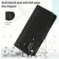 thumbnail image 6 of Dteck for Samsung Galaxy A32 5G Case, Samsung A32 5G Wallet Case with 9 Card Slots, PU Leather Magnetic Flip Zipper Purse Wristlet Strap Crossbody Lanyard Kickstand Phone Case,Black, 6 of 9