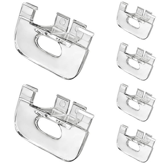 Set of 6 Clear Cordless Window Shade Handles